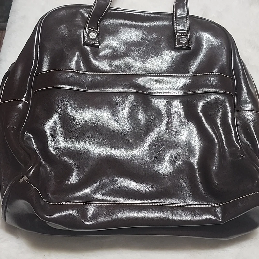 THIRTY-ONE  DARK BROWN  LEATHER EXTERIOR SHOULDER BAG 👜  PURSE. - Picture 9 of 9